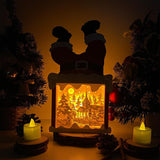 Xmas - Paper Cut Santa Light Box File - Cricut File - 28,4x14,7cm - LightBoxGoodMan - LightboxGoodman