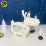 Xmas Santa - Reindeer Pop-up File - Cricut File - LightBoxGoodMan - LightboxGoodman