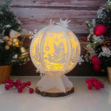 Xmas Sleigh - Snowball Lantern File - Cricut File - LightBoxGoodMan - LightboxGoodman