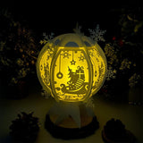 Xmas Sleigh - Snowball Lantern File - Cricut File - LightBoxGoodMan - LightboxGoodman