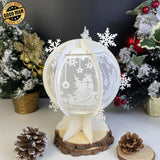 Xmas Sleigh - Snowball Lantern File - Cricut File - LightBoxGoodMan - LightboxGoodman