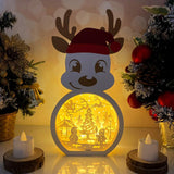 Xmas Snowman - Paper Cut Reindeer Light Box File - Cricut File - 29x14,6cm - LightBoxGoodMan - LightboxGoodman