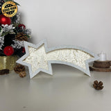 Xmas Snowman - Paper Cut Star Light Box File - Cricut File - 28x13.7cm - LightBoxGoodMan - LightboxGoodman