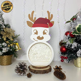 Xmas Train - Paper Cut Reindeer Light Box File - Cricut File - 29x14,6cm - LightBoxGoodMan - LightboxGoodman