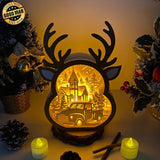 Xmas Truck - Paper Cut Reindeer Light Box File - Cricut File - 24,4x17cm - LightBoxGoodMan - LightboxGoodman