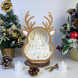 Xmas Truck - Paper Cut Reindeer Light Box File - Cricut File - 24,4x17cm - LightBoxGoodMan - LightboxGoodman