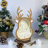 Xmas Truck - Paper Cut Reindeer Light Box File - Cricut File - 24,4x17cm - LightBoxGoodMan - LightboxGoodman