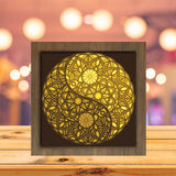 Yin Yang Mandala 2 - Paper Cutting Light Box - LightBoxGoodman - LightboxGoodman