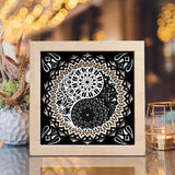 Yin Yang Mandala 3 – Paper Cut Light Box File - Cricut File - 20x20cm - LightBoxGoodMan