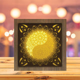 Yin Yang Mandala 3 - Paper Cutting Light Box - LightBoxGoodman - LightboxGoodman