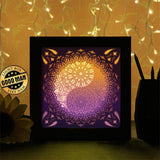 Yin Yang Mandala 3 - Paper Cutting Light Box - LightBoxGoodman - LightboxGoodman