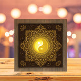 Yin Yang Mandala - Paper Cutting Light Box - LightBoxGoodman