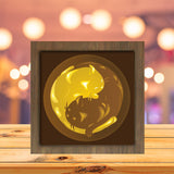 YinYang Cats - Paper Cutting Light Box - LightBoxGoodman