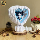 Young Love - 3D Pop-up Light Box Heart File - Cricut File - LightBoxGoodMan - LightboxGoodman