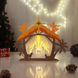 Nativity - Nativity House Papercut Lightbox File - Cricut File 2 - LightBoxGoodMan