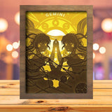 Zodiac Gemini - Paper Cutting Light Box - LightBoxGoodman - LightboxGoodman