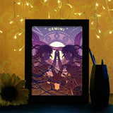 Zodiac Gemini - Paper Cutting Light Box - LightBoxGoodman - LightboxGoodman