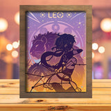 Zodiac Leo – Paper Cut Light Box File - Cricut File - 20x26cm - LightBoxGoodMan