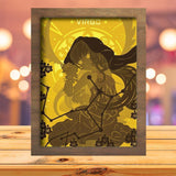 Zodiac Virgo - Paper Cutting Light Box - LightBoxGoodman - LightboxGoodman