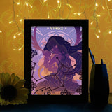 Zodiac Virgo - Paper Cutting Light Box - LightBoxGoodman - LightboxGoodman