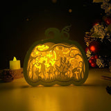 Zombie - Paper Cut PumpKin Light Box File - Cricut File - 16.6x17.5 cm - LightBoxGoodMan