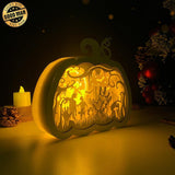 Zombie - Paper Cut PumpKin Light Box File - Cricut File - 16.6x17.5 cm - LightBoxGoodMan - LightboxGoodman